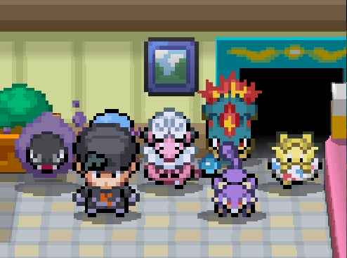 Full team picture with Team Rocket uniform