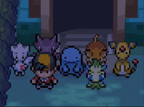 Full team picture in Ilex Forest with Celebi in place of Sync III